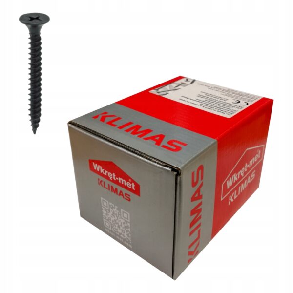 Wkręt do mocowania płyt G-K do podł. stal. 3,5 x 25 mm 1000 szt. WKRĘT-MET