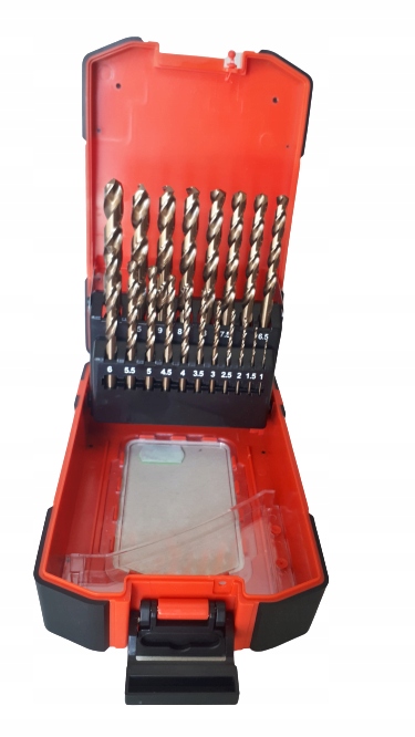 ZESTAW WIERTEŁ KOBALTOWYCH HSS CO - 19SZT 1-10x0.5 MM WZ-HSS-CO19