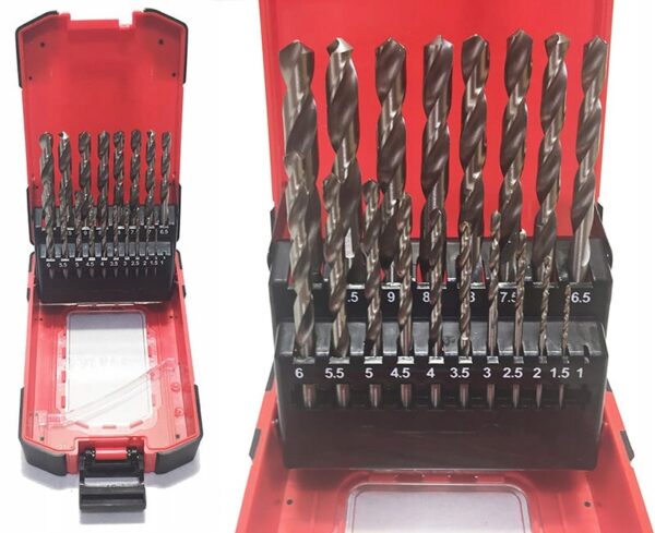 ZESTAW WIERTEŁ DO METALU HSS 4241 - 19SZT 1-10x0.5 MM WZ-HSS-NO19