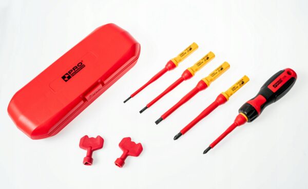 PRO Zestaw wkrętaków izolowanych VDE CRV 8w1 BOX