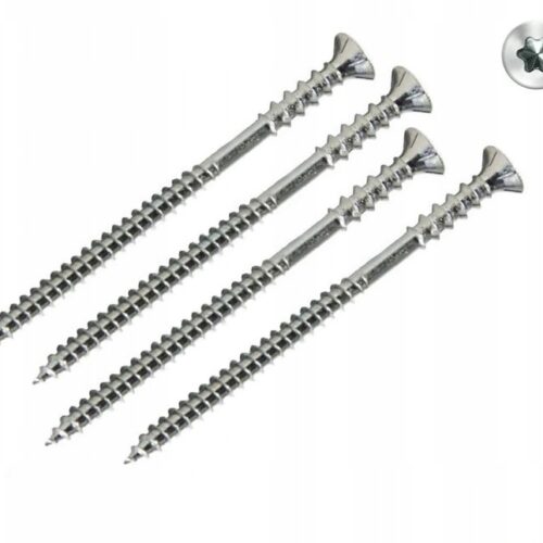 WKRĘT DYSTANSOWY 6,0X145 BIAŁY /100SZT./ WKRĘT-MET