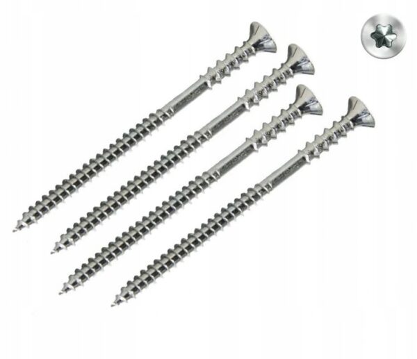 WKRĘT DYSTANSOWY 6,0X145 BIAŁY /100SZT./ WKRĘT-MET