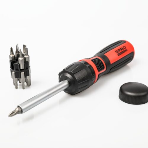 Zestaw wkrętaków z grzechotką 12w1 PRO WZ108 bity