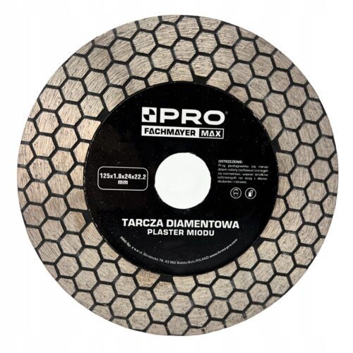 TARCZA DIAMENTOWA PLASTER MIODU 125x1.8x24x22.2