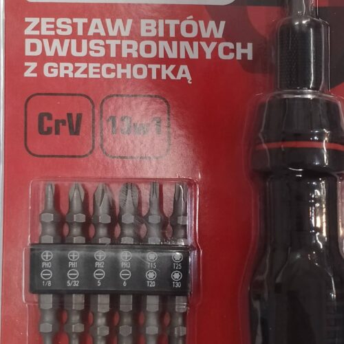 PRO ZESTAW BITÓW DWUSTRONNYCH Z GRZECHOTKĄ 13W1