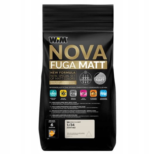 WIM NOVA FUGA MATT ZAPRAWA DO FUGOWANIA 5 KG - TYTAN 1/12