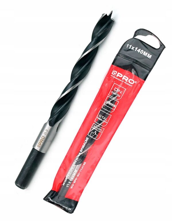 WIERTŁO DO DREWNA SPIRALNE 11x140 MM WS-BPD-SC11x140