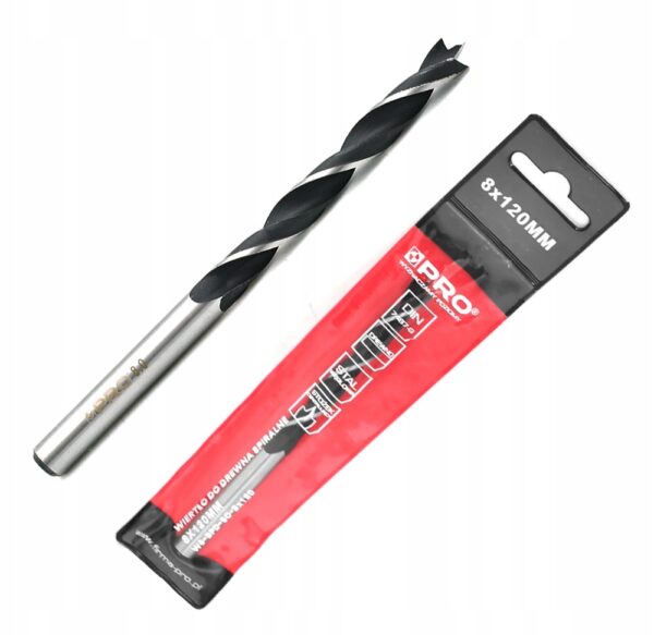 WIERTŁO DO DREWNA SPIRALNE 8x120 MM WS-BPD-SC8x120