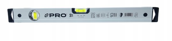 POZIOMNICA PRO600 Plus, biała, libella 2% 50cm