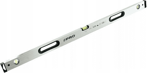 POZIOMNICA PRO800 MAL. BIAŁA 2xFREZ. LIBELLA 2% 60 CM