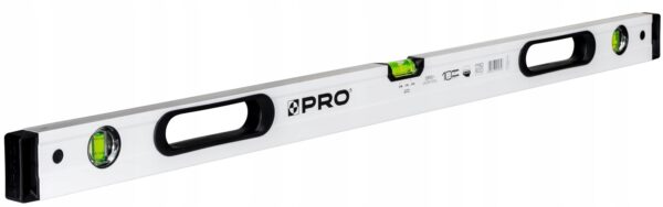 POZIOMNICA PRO800 MAL. BIAŁA 2xFREZ. LIBELLA 2% 100 CM