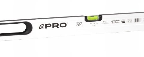 POZIOMNICA PRO800 MAL. BIAŁA 2xFREZ. LIBELLA 2% 150 CM