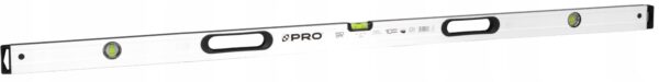 POZIOMNICA PRO800 MAL. BIAŁA 2xFREZ. LIBELLA 2% 150 CM