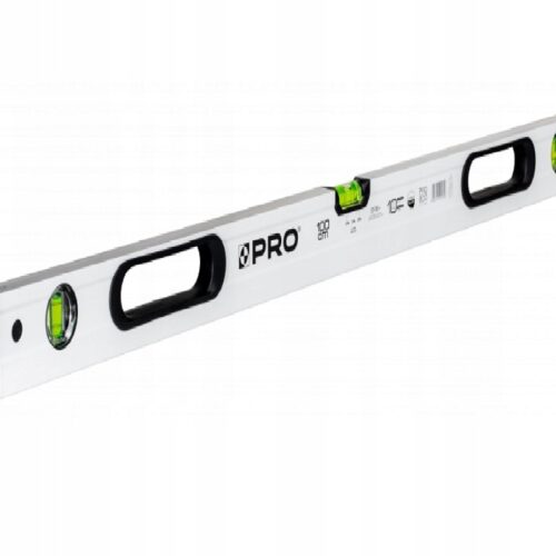 POZIOMNICA PRO800 MAL. BIAŁA 2xFREZ. LIBELLA 2% 180 CM