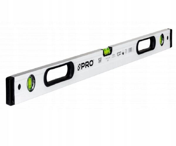 POZIOMNICA PRO800 MAL. BIAŁA 2xFREZ. LIBELLA 2% 180 CM