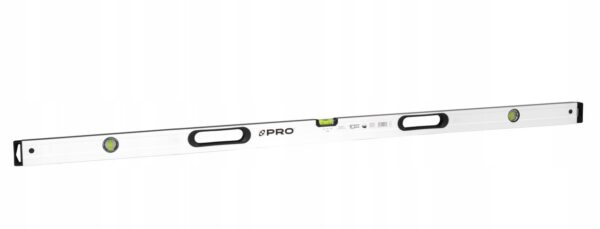 POZIOMNICA PRO800 MAL. BIAŁA 2xFREZ. LIBELLA 2% 200 CM