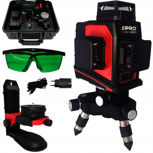 LASER PŁASZCZYZNOWY LK-360.3DG GREEN Z PILOTEM (zielona wiązka)