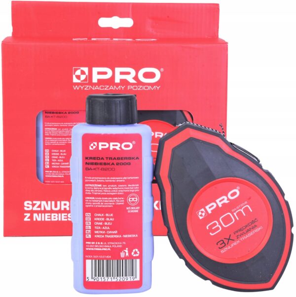 Sznurek traserski z kredą niebieską PRO ST401