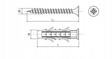 Kołki uniwersalny Starfix 10 x 50 mm 1,36 kg / 100 szt.