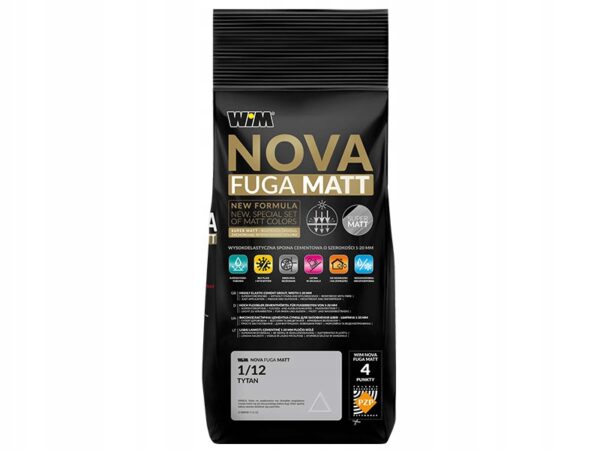 WIM NOVA FUGA MATT ZAPRAWA DO FUGOWANIA 2 KG - CZARNY 1/22