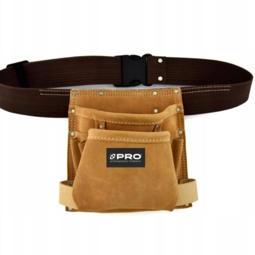 PRO Pas narzędziowy skórzany 8 kieszeni OR-LTP -8P
