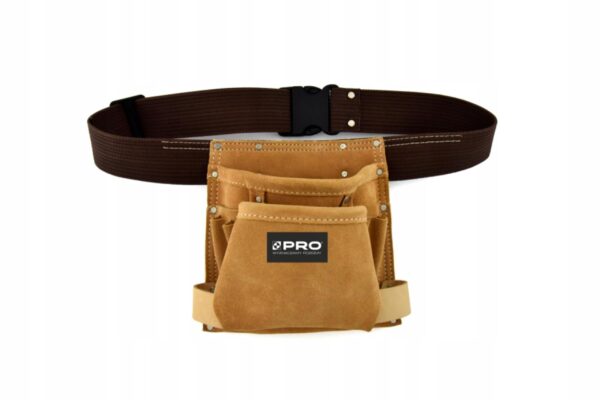 PRO Pas narzędziowy skórzany 8 kieszeni OR-LTP -8P