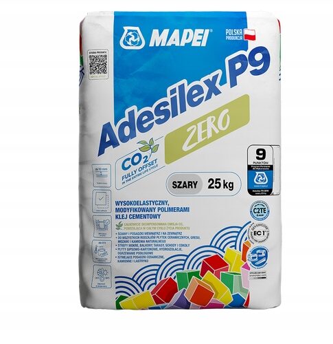 MAPEI ADESILEX P9 ZERO Zaprawa klejowa KLEJ DO PŁYTEK SZARY 25 kg
