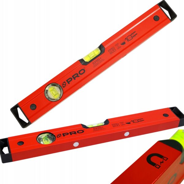 POZIOMNICA PRO600 MAL. CZERWONA MAGN. 40 CM