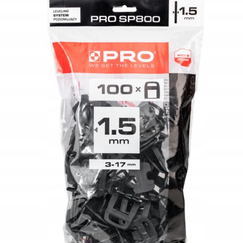 SYSTEM POZIOMUJĄCY PRO-SP 800 1,5MM KLIPSY 100 SZT WOREK