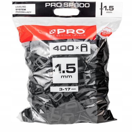 SYSTEM POZIOMUJĄCY PRO-SP 800 1,5MM KLIPSY 400 SZT WOREK
