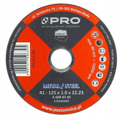 TARCZA DO METALU 41-125 x 2.5 x 22.23 WT-M2.5-125 PRO
