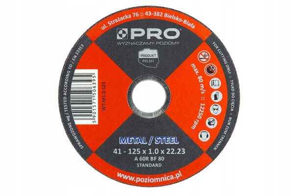 TARCZA DO METALU 41-125 x 2.5 x 22.23 WT-M2.5-125 PRO