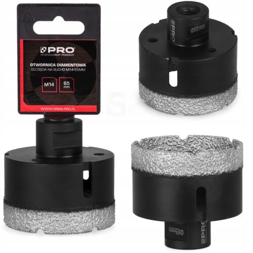 OTWORNICA DIAMENTOWA DO CIĘCIA NA SUCHO M14 65MM WA-HS-D65M14