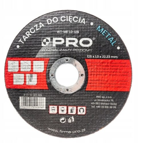 TARCZA DO METALU 125 x 1.0 x 22.23 WT-ME1.0-125 PRO