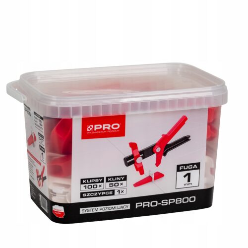 SYSTEM POZIOMUJĄCY PRO-SP 800 1,5MM MIX - 100/50 + SZCZYPCE - WIADRO 5L