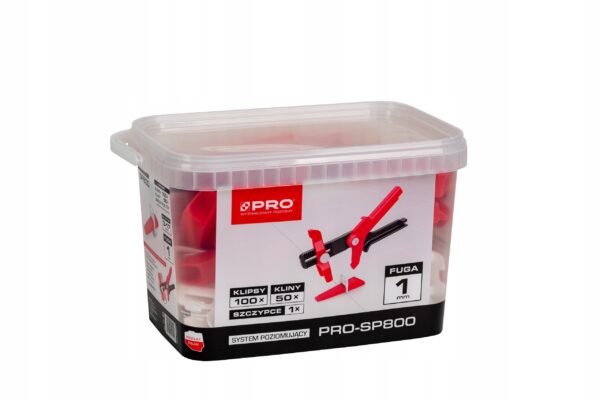 SYSTEM POZIOMUJĄCY PRO-SP 800 1,5MM MIX - 100/50 + SZCZYPCE - WIADRO 5L