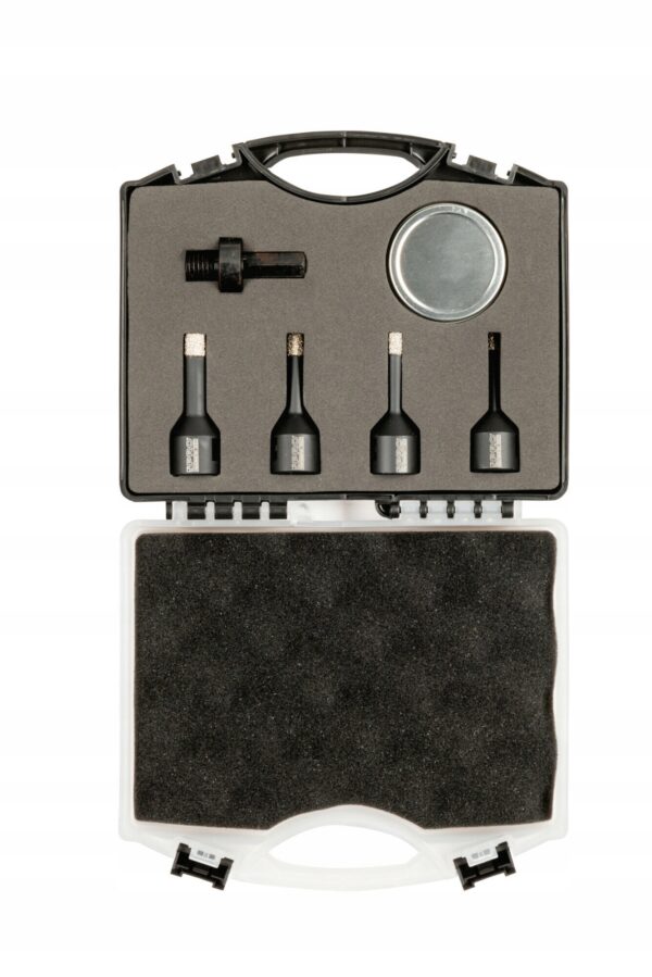 ZESTAW OTWORNIC DIAM. DO CIĘCIA NA SUCHO M14 6,8,10,12MM+WOSK+ADAPTER 4SZT.