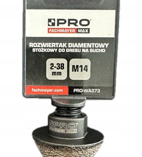 ROZWIERTAK DIAMENTOWY DO GRESU STOŻKOWY M14 2-38MM