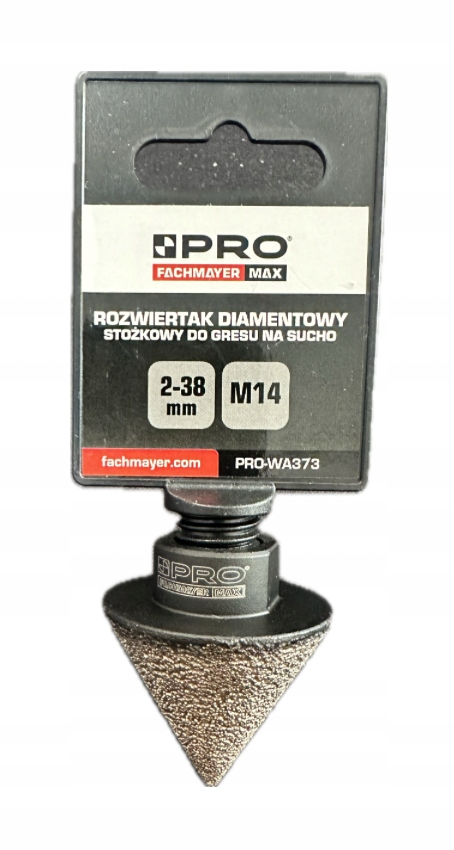 ROZWIERTAK DIAMENTOWY DO GRESU STOŻKOWY M14 2-38MM