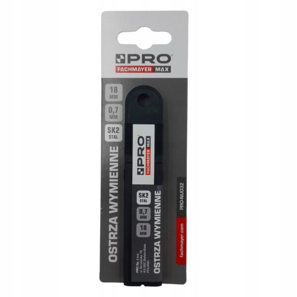 OSTRZA WYMIENNE SK2 BLACK 18 MM 0.7MM 10 SZT