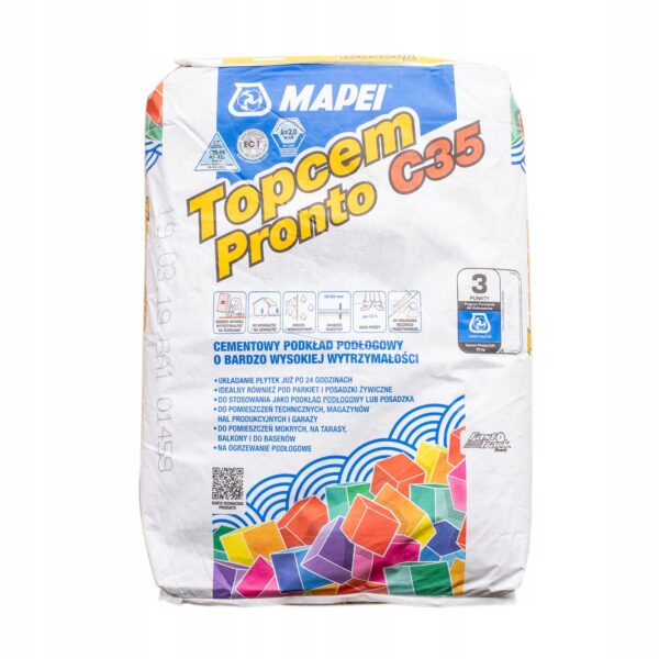 Zaprawa cementowa MAPEI Topcem Pronto C35 – 25 kg