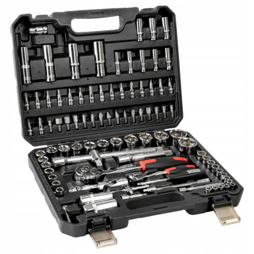 ZESTAW KLUCZY NASADOWYCH Z GRZECHOTKAMI 1/2" i 1/4" 94 SZT CRV