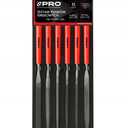 Zestaw pilników igiełkowych 160mm 6szt. PRO