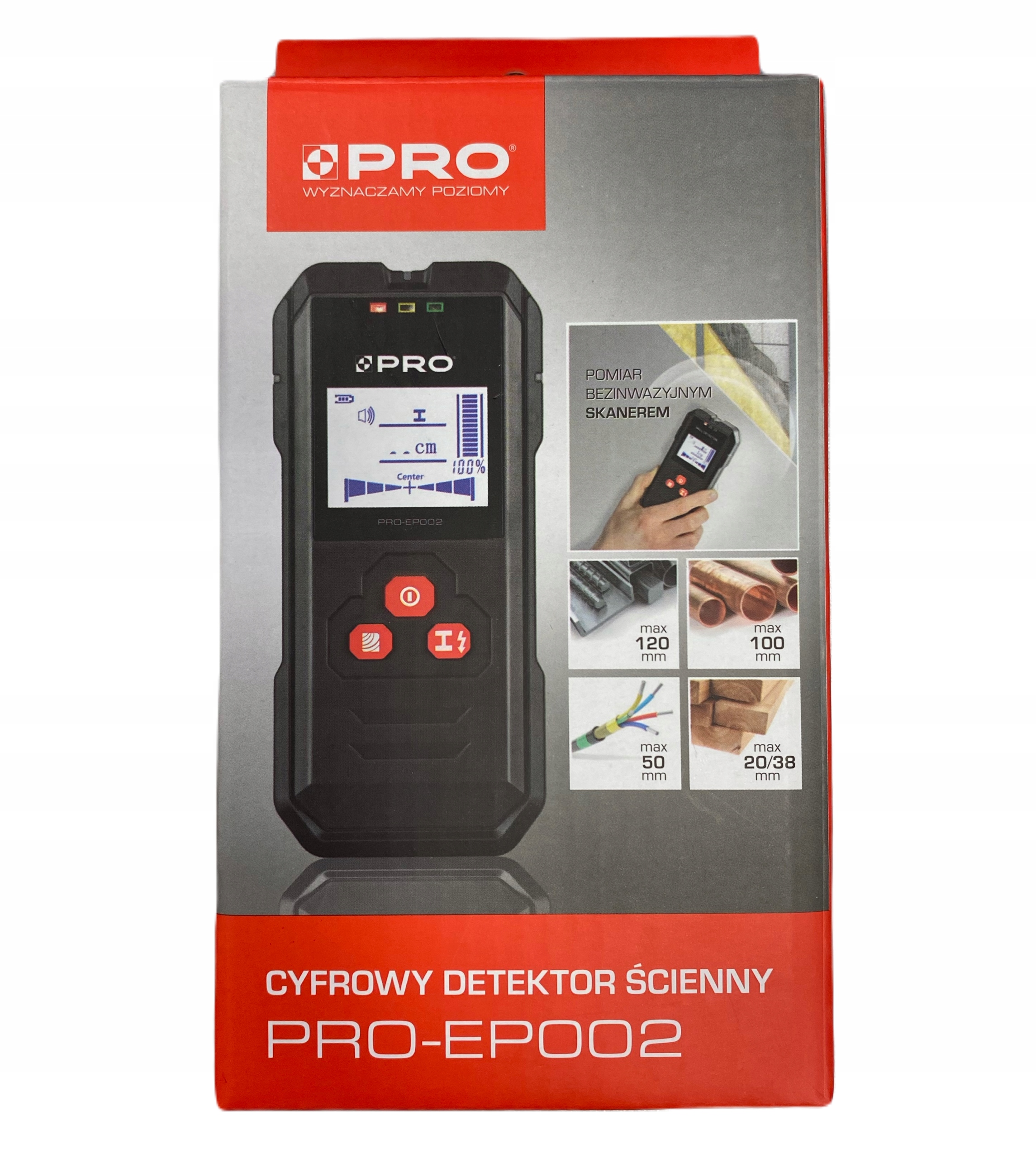 PRO Wykrywacz metalu, wykrywacz przewodów - EP002