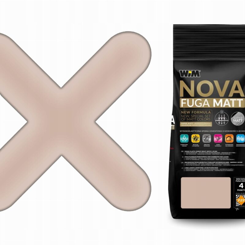 WIM NOVA FUGA MATT ZAPRAWA DO FUGOWANIA 5 KG - KARMEL 1/41