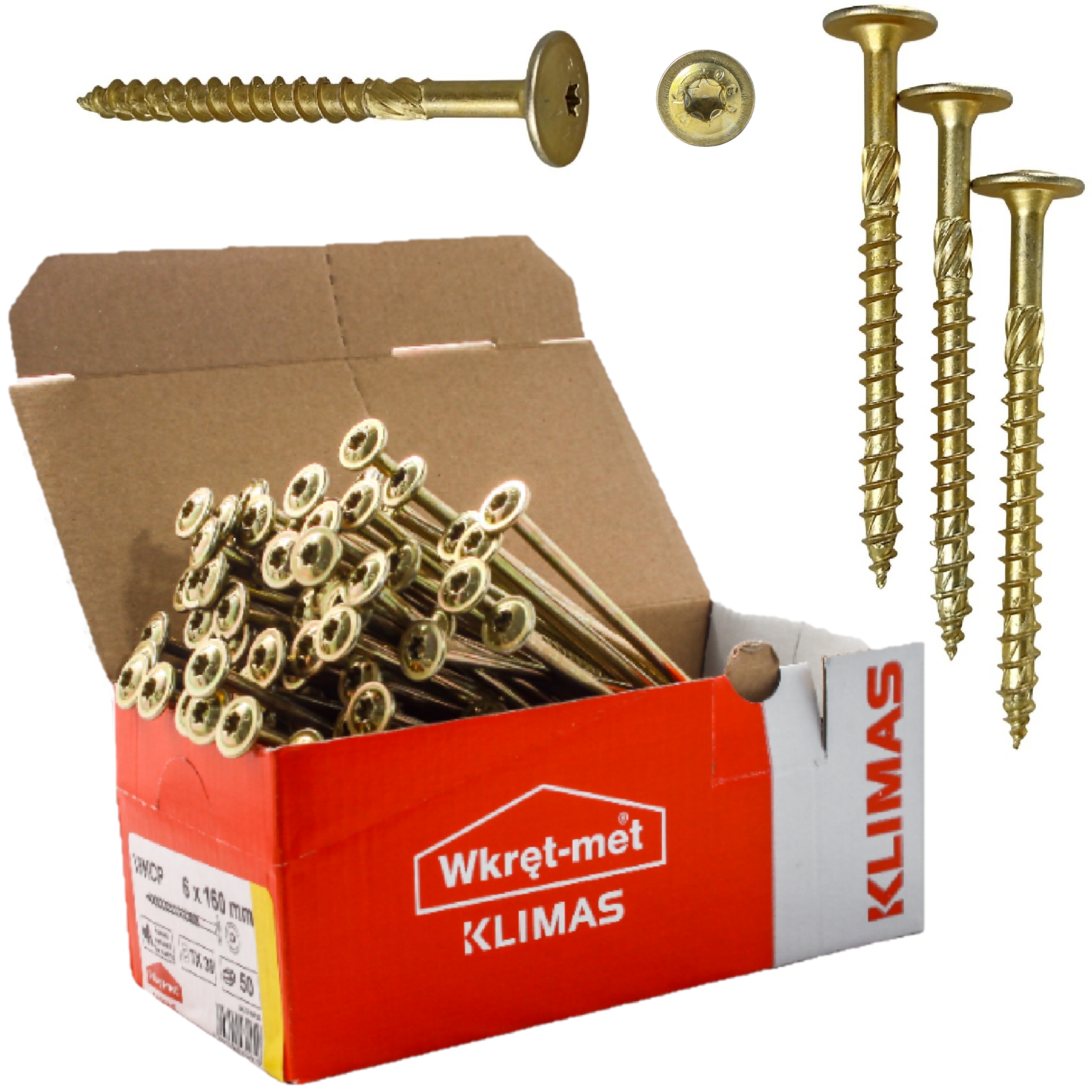 WKRĘT KONSTRUK. Z ŁBEM POD. I GNIAZDEM TX 6,0X200 /100SZT./ WKRĘT-MET