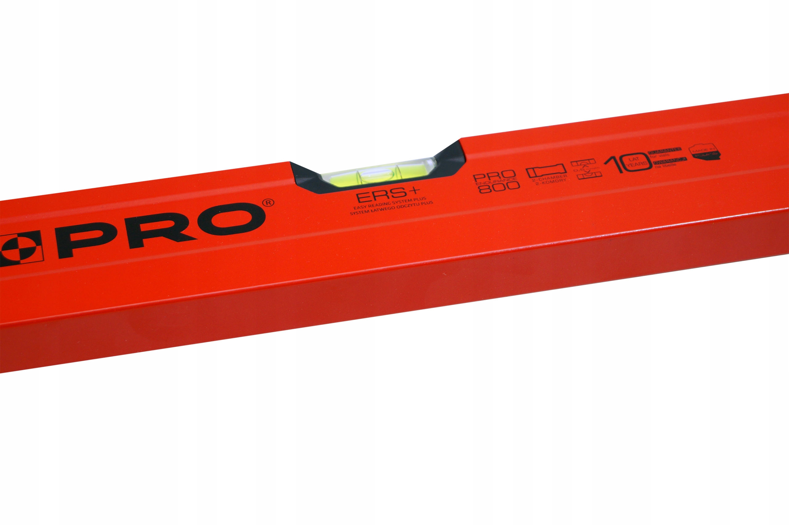 POZIOMNICA PRO800 MAL. CZERWONA UCHW. 150 CM