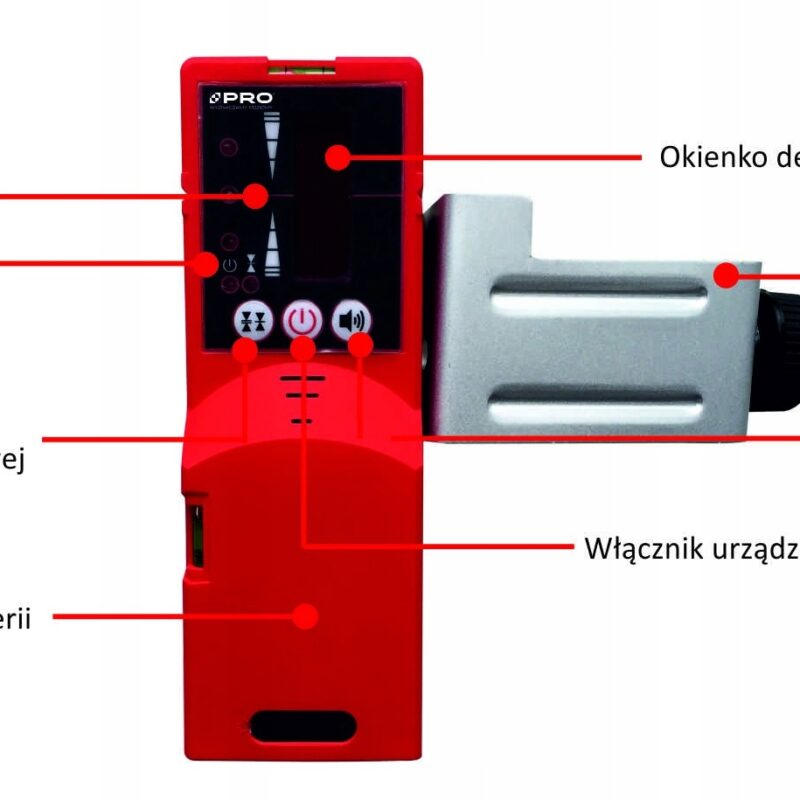 Detektor Laserowy Wiązki Laserowej PRO DWL-02 Czerwony Red