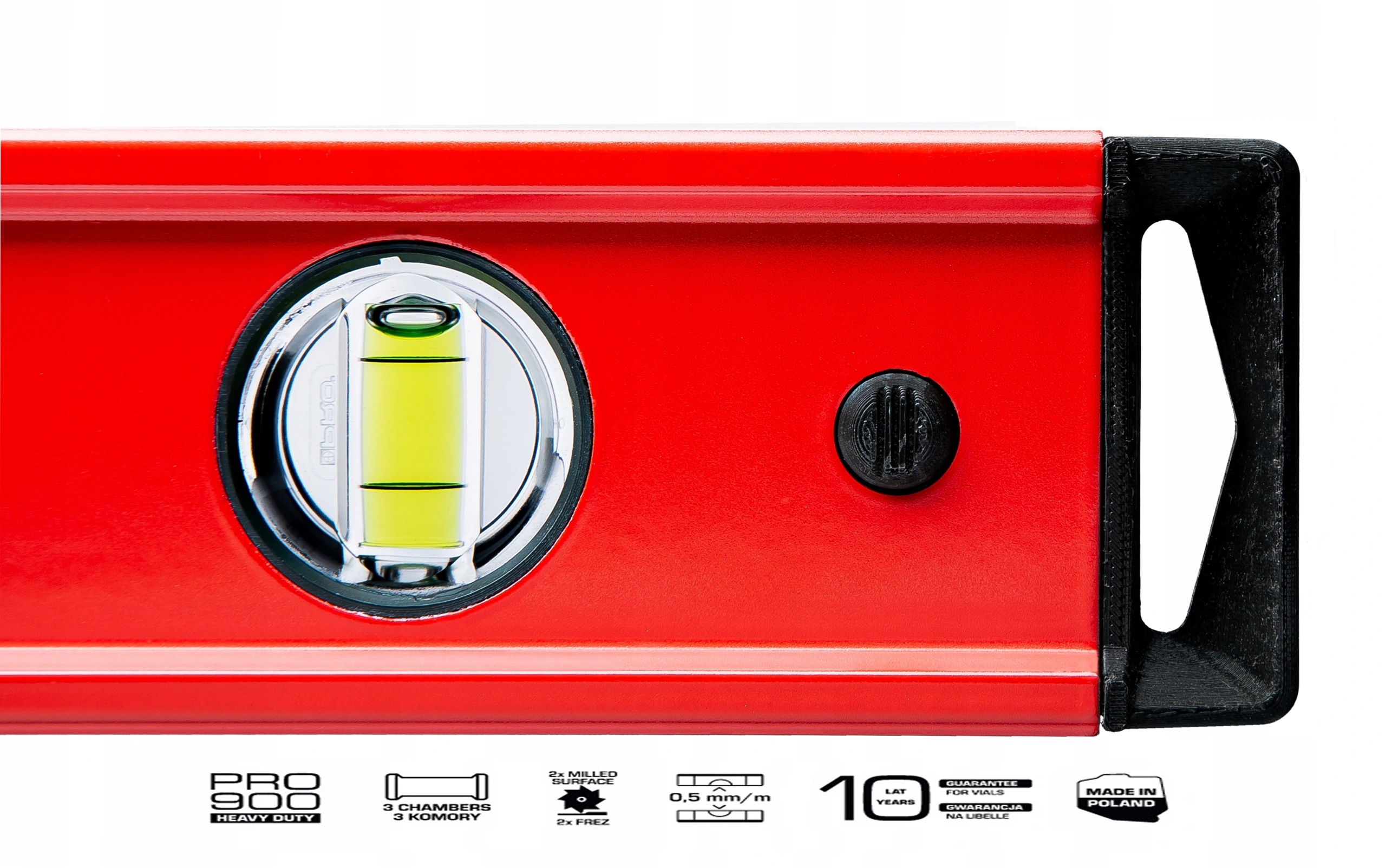 POZIOMNICA PRO900 HEAVY DUTY RED UCHW. 80CM
