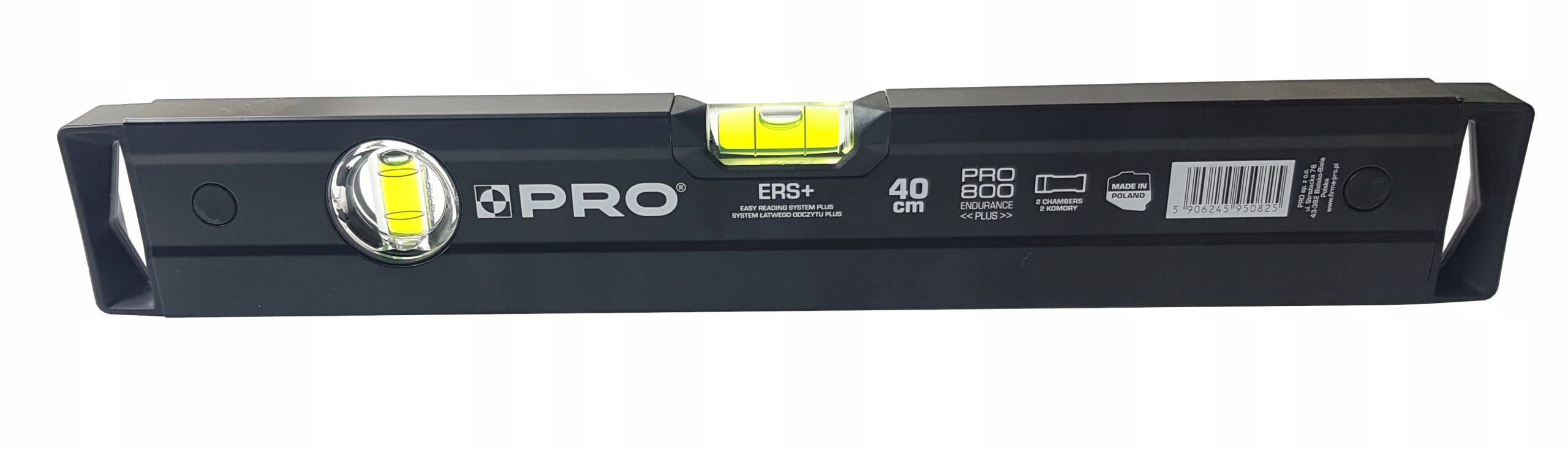 POZIOMNICA PRO800 MAL. CZARNA 1xFREZ. 40 CM